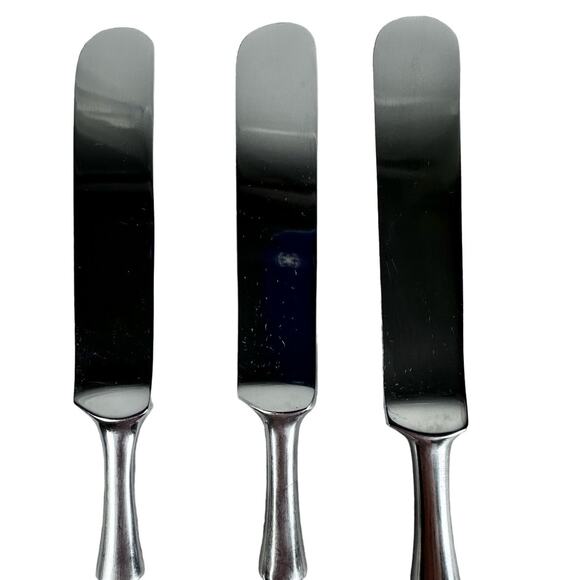 Dansk ANVIL IHQ Japan Vintage 1980s Stainless Satin BLUNT KNIVES 8 3/8"-Set of 3 - Picture 2 of 5